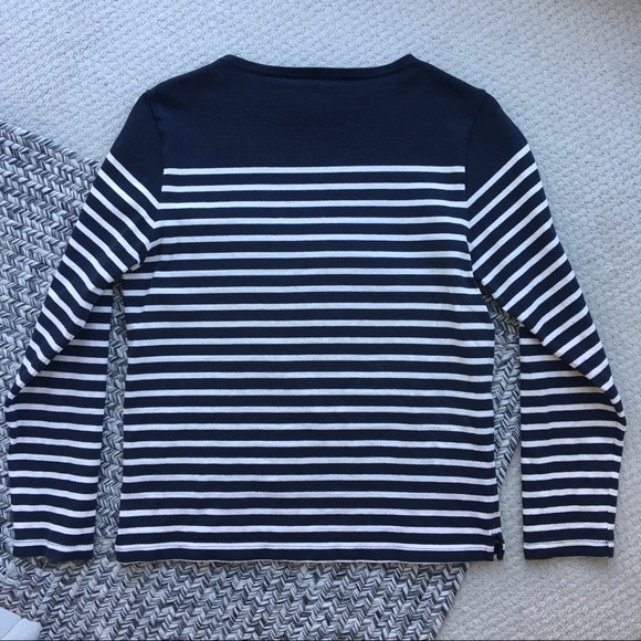 Muji - Unisex Striped Long Sleeve Shirt - Picture 4 of 6